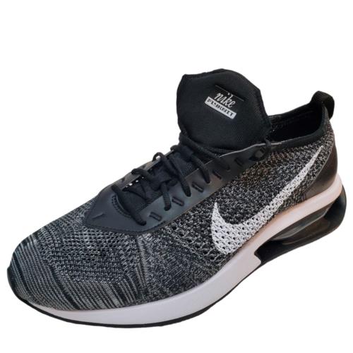 Nike Mens Shoes Air Max Flyknit Racer Athletic Sneakers 11M Black White - Black