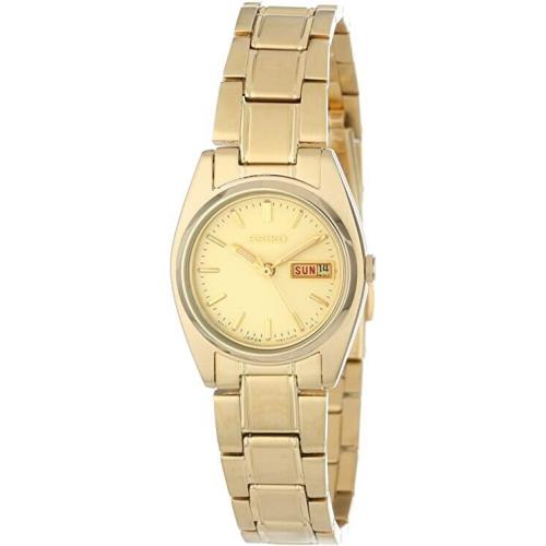 Seiko SXA122 Women`s Quartz Date/day Gold-tone Stainless Steel Dress Watch