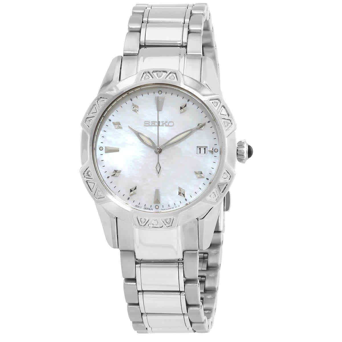 Seiko Diamond Collection Mother-of-pearl Dial Women`s Watch SKK727