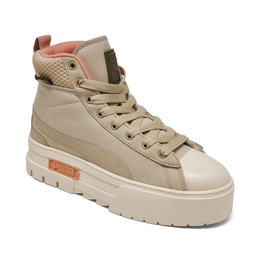 Woman`s Sneakers Athletic Shoes Puma Mayze Mid Safari US Size 8 - Beige
