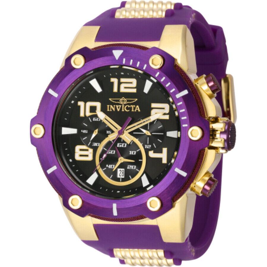 Invicta Speedway Chronograph Quartz Purple Dial Men`s Watch 40895