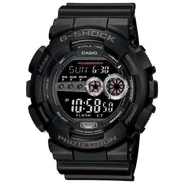 Casio G-shock Black Dial and Black Resin Band Men`s Watch GD100-1B