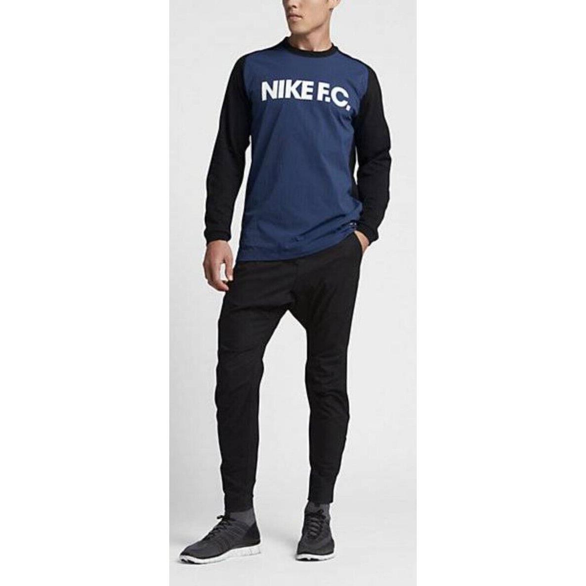 Nike Mens F.c. Sweatshirt Blue/black 802433 423 Size 2XL