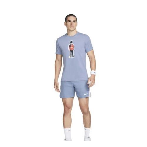 Nike Dri-fit Court Tennis T-shirt Buckingham Palace Guard London DD8574-493 sz L