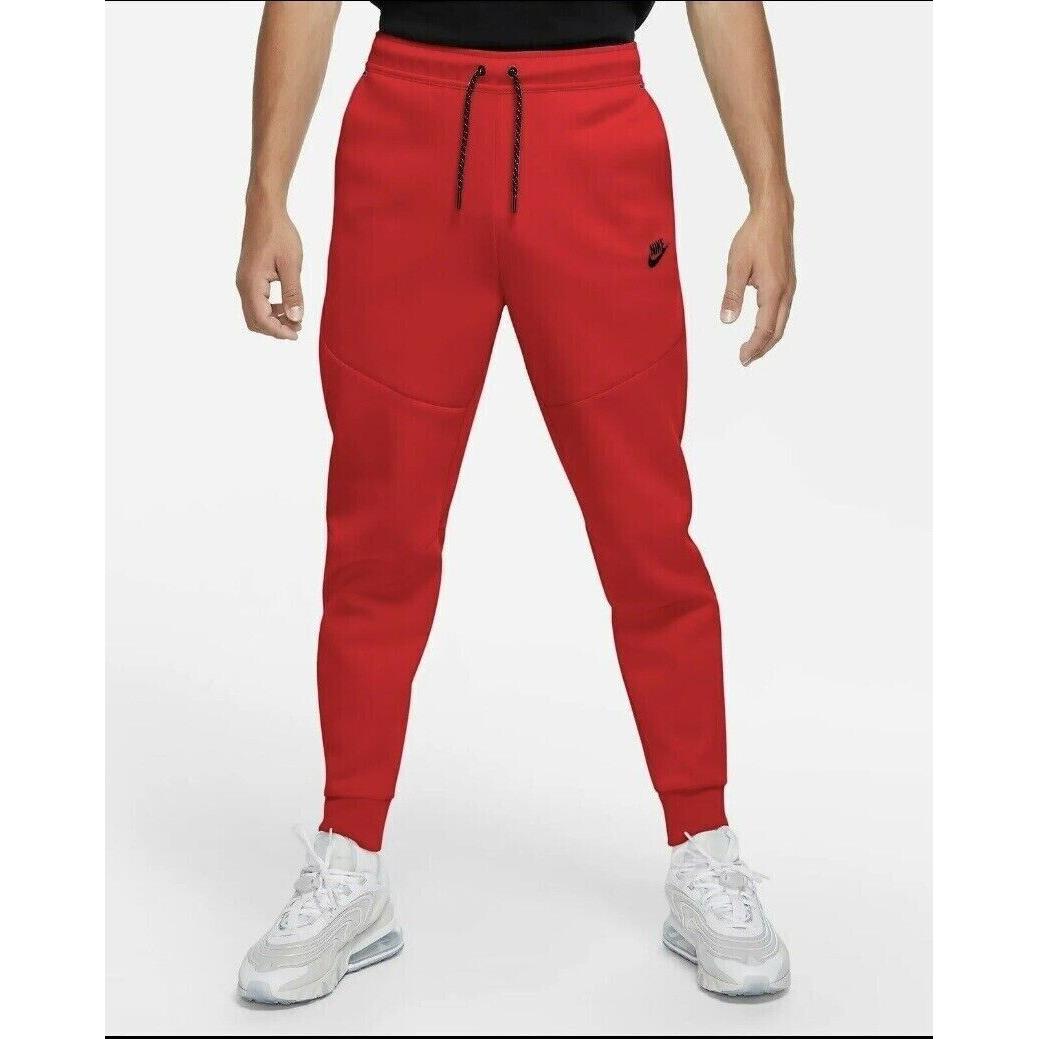 Nike Tech Fleece Joggers University Red/black CU4495-657 Men`s Size M