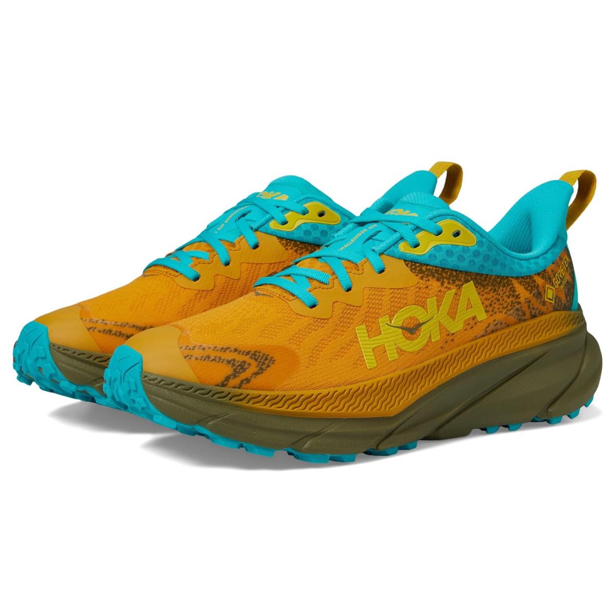 Man`s Sneakers Athletic Shoes Hoka Challenger Atr 7 Gore-tex Golden Yellow/Avocado