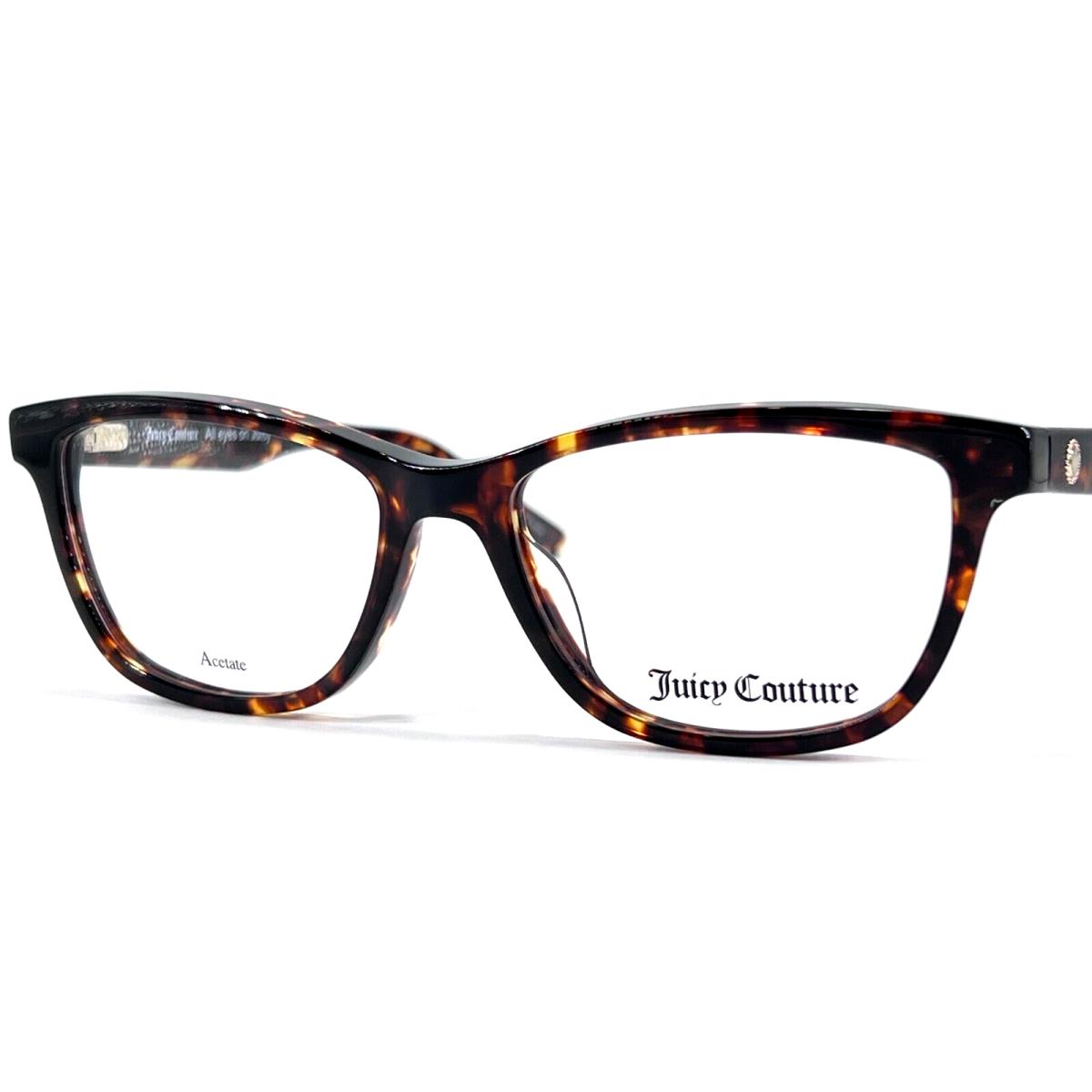 Juicy Couture JU187 Women`s Plastic Eyeglass Frame 0086 Dark Havana 51-16 W/case