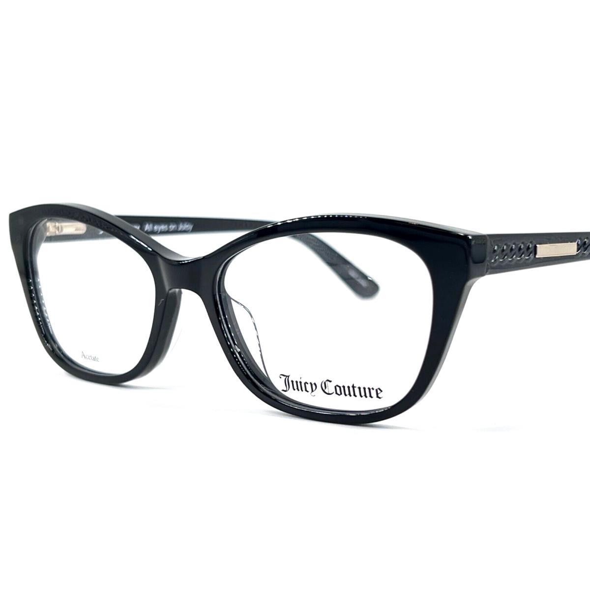 Juicy Couture JU185 Women`s Plastic Eyeglass Frame 0807 Black 52-17 W/case