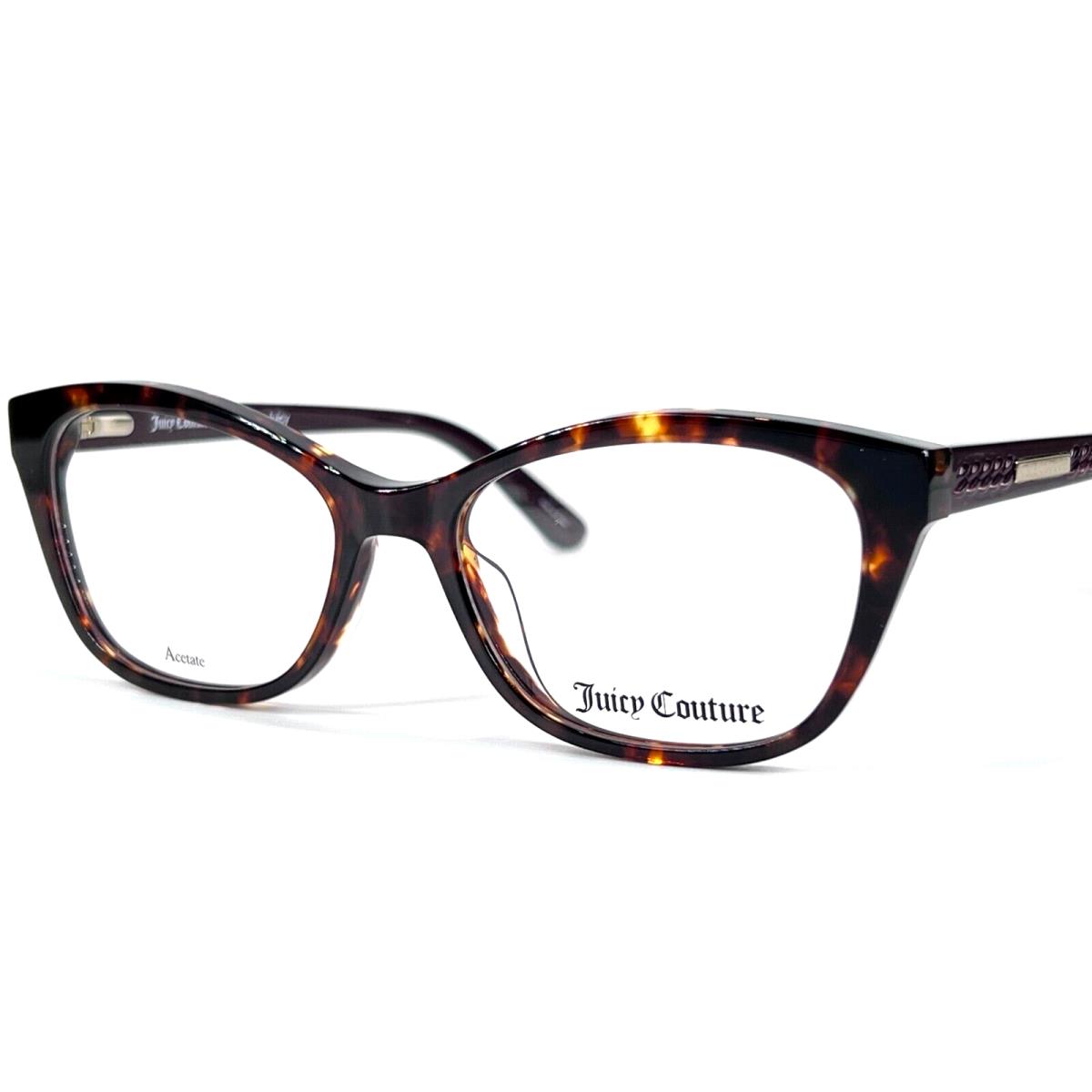 Juicy Couture JU222 Women`s Plastic Eyeglass Frame 0086 Dark Havana 52-16 W/case