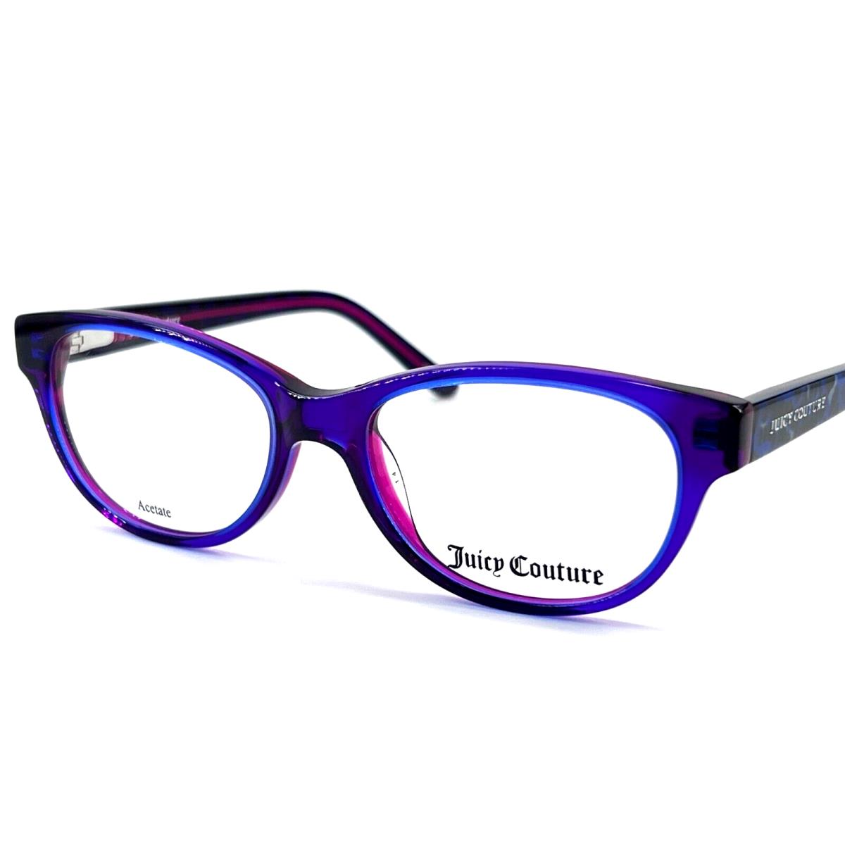 Juicy Couture JU913 Kids Plastic Eyeglass Frame 0JMP Plum Crystal Navy 48-16