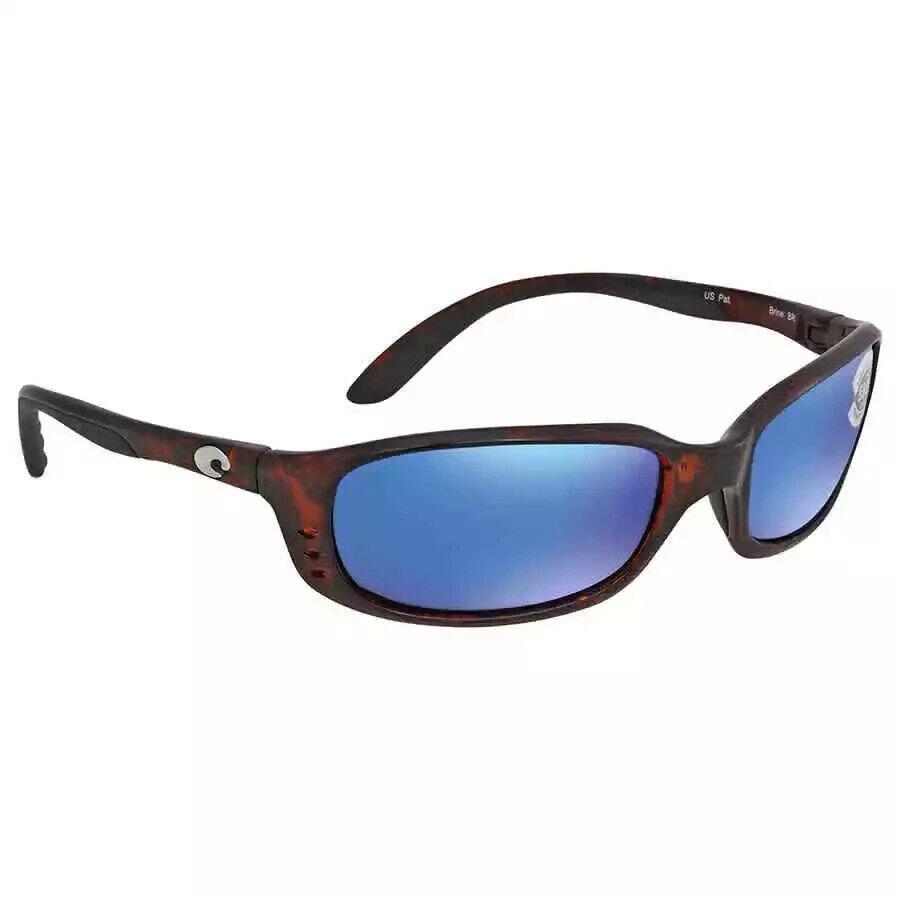 Costa Del Mar Brine Blue Mirror Polarized Glass Men`s Sunglasses BR 10 Obmglp 59