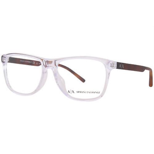 Armani Exchange Eyeglasses AX3048F AX/3048 8235 Shiny Crystal/havana Frame 54mm