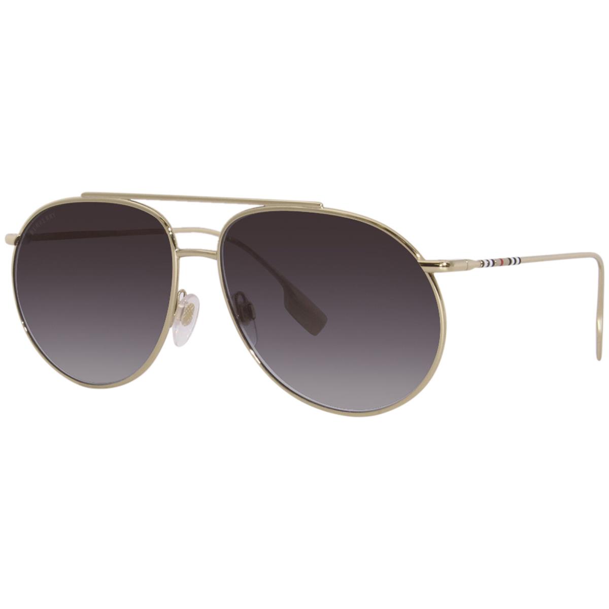 Burberry Alice BE3138 11098G Sunglasses Women`s Light Gold/grey Gradient 61mm - Frame: Gold, Lens: Gray