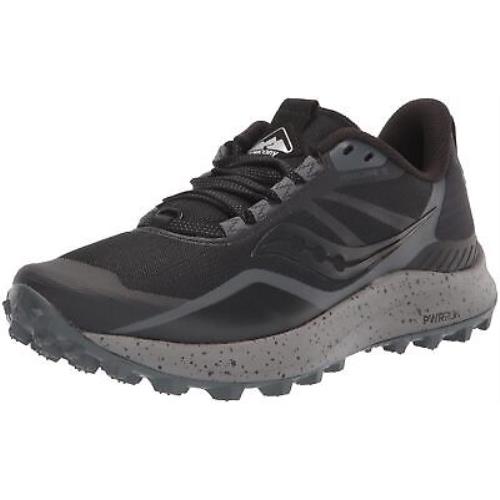 Saucony Women`s Peregrine 12 Running Shoes Black/charcoal 7.5 B Medium US - Black/Charcoal , Black/Charcoal Manufacturer