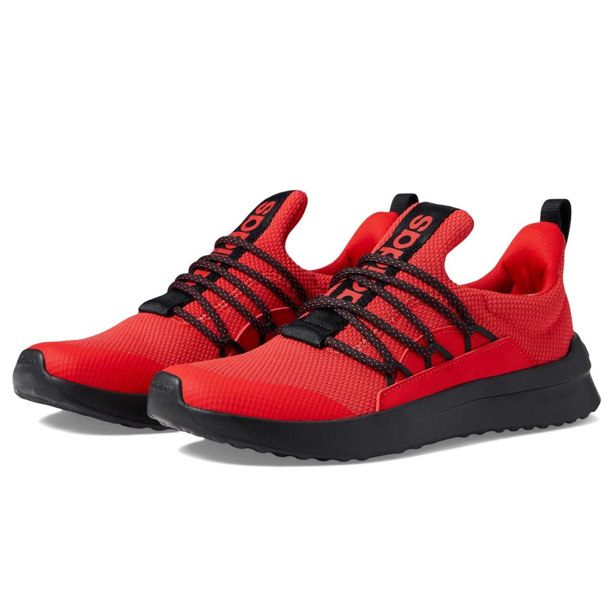 Boy`s Shoes Adidas Kids Lite Racer Adapt 5.0 Little Kid/big Kid Vivid Red/Power Red/Black