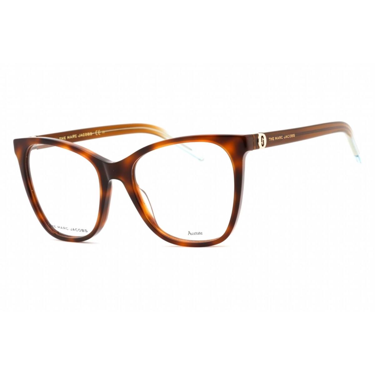 Marc Jacobs Women`s Eyeglasses Havana Azure Cat Eye Shape Frame Marc 600 0ISK 00