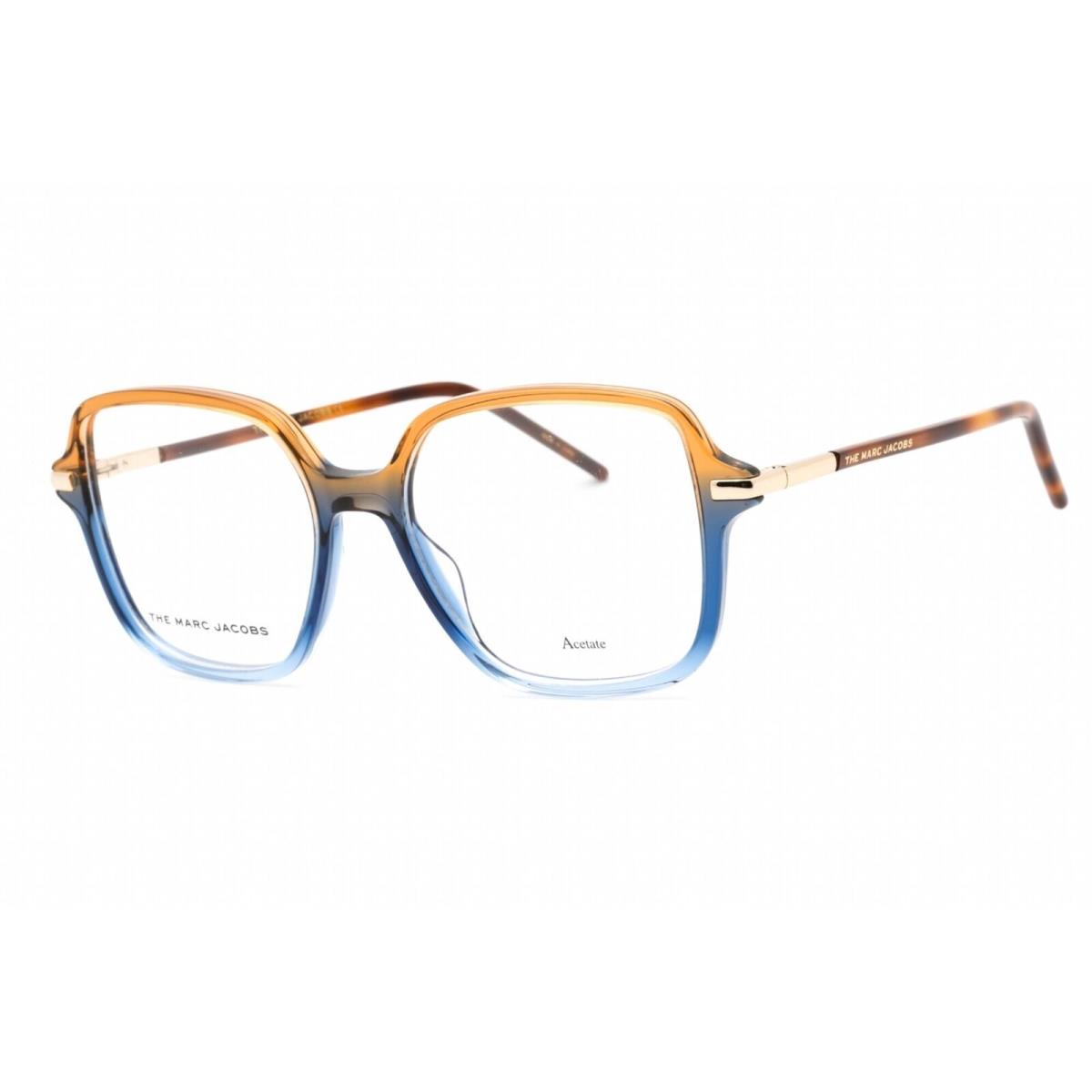 Marc Jacobs Women`s Eyeglasses Brown Blue Full Rim Square Frame Marc 593 03LG 00 - Frame: Brown Blue, Lens: Clear Demo Lens