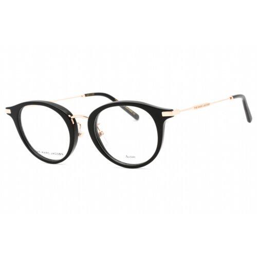 Marc Jacobs Women`s Eyeglasses Gold Black Metal Round Frame Marc 623/G 0RHL 00 - Frame: Gold Black, Lens: