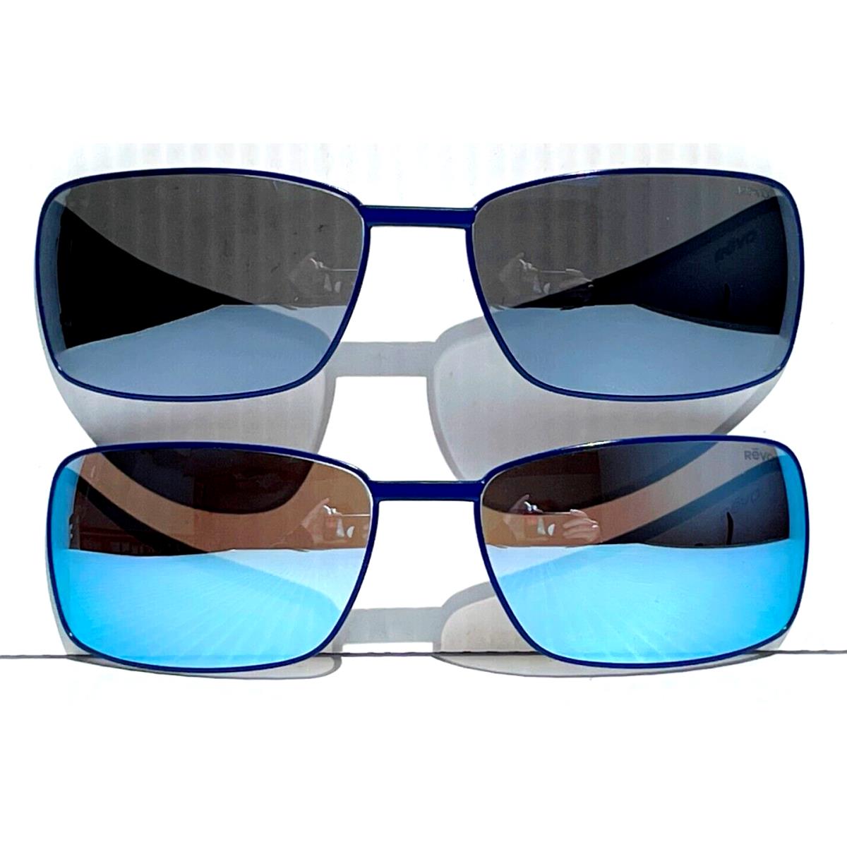 Revo Eclipse Matte Blue Polarized 2 Lens Blue Chrome Sunglass 1189 05 Blp+gy