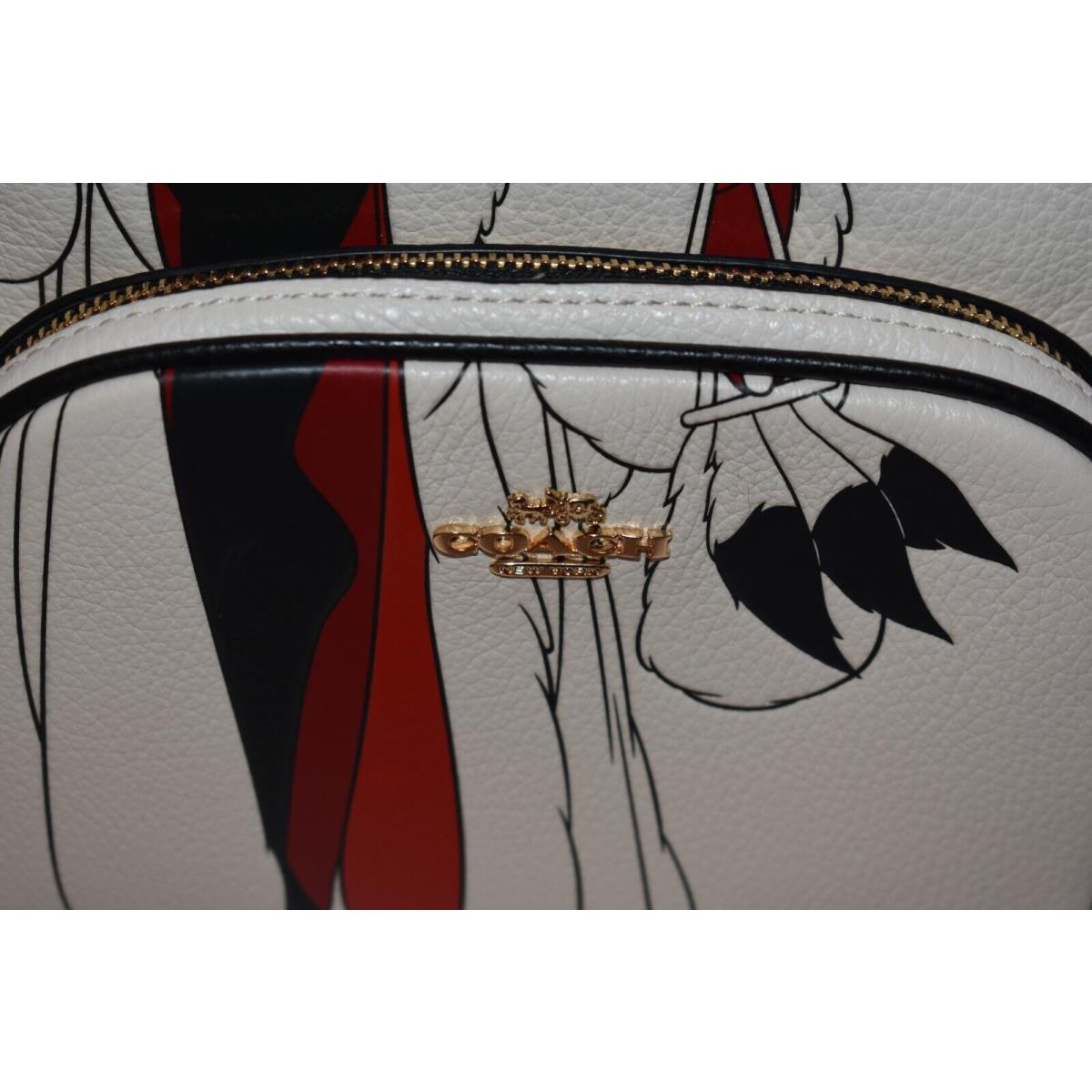 Coach  bag   - Black Handle/Strap, Gold Hardware, White Exterior 4