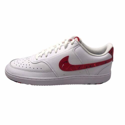Nike Court Vision Lo Men - White Red - DM7588-100 - Size 13 32-S5 - Red