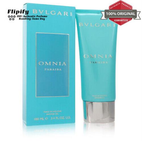 Omnia Paraiba 3.4 oz Shower Oil For Women by Bvlgari