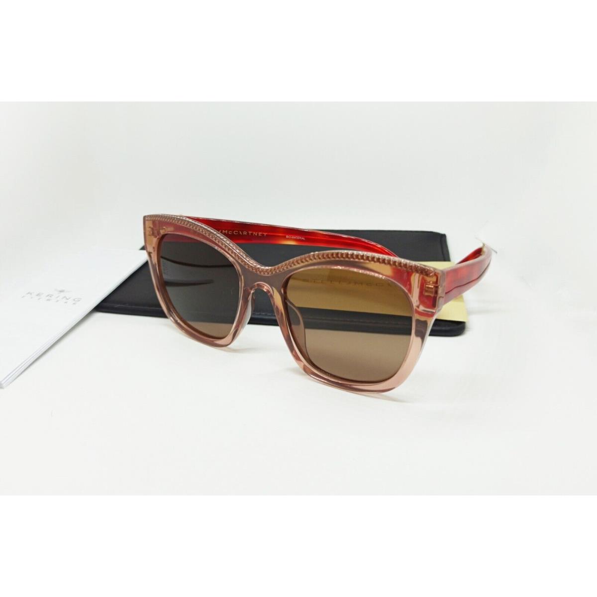 Stella Mccartney Sunglasses SC0130S 003 Clear Pink Red / Brown Lens