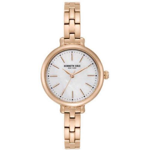 Women`s Kenneth Cole Rose Gold Tone Pearl Dial Watch KC50065012