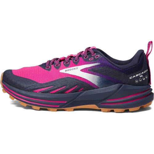 Brooks Women`s Cascadia 16 Trail Running Shoe Peacoat/Pink/Biscuit