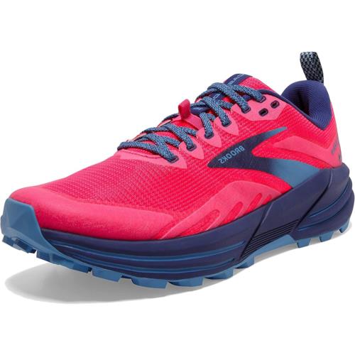 Brooks Women`s Cascadia 16 Trail Running Shoe Pink/Flambe/Cobalt