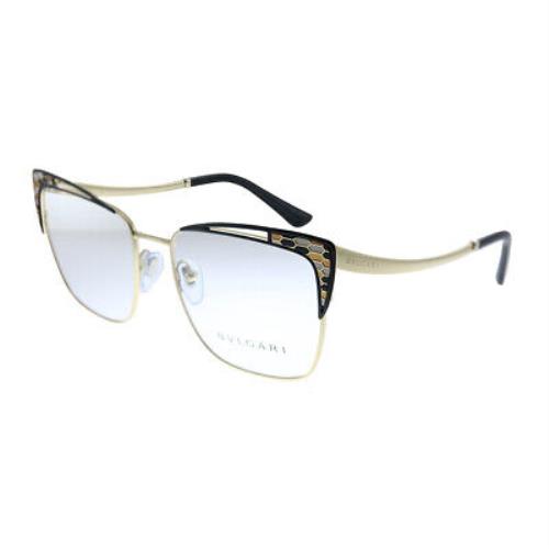 Bvlgari BV 2230 2018 Pale Gold Black Metal Cat-eye Eyeglasses 54mm