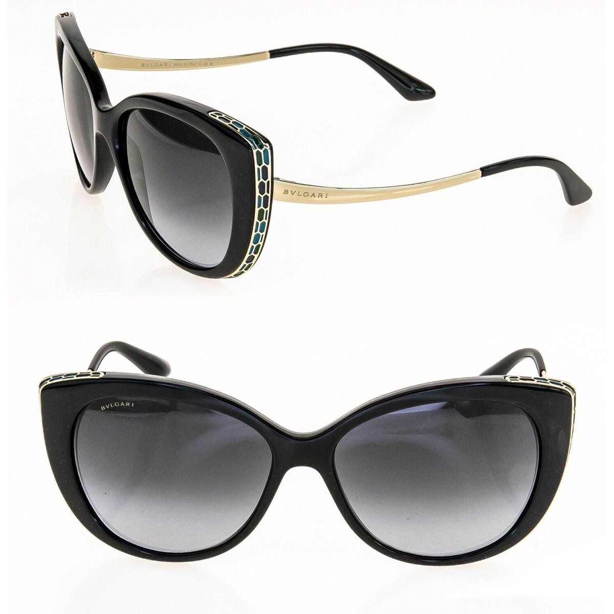 Bvlgari Serpenti BV8178 Black Gold Snake Scales Metal Sunglasses 8178