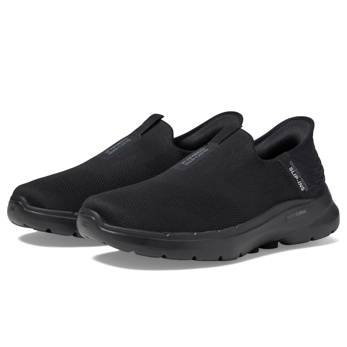 Man`s Shoes Skechers Performance Go Walk 6 Slip-ins - Easy On Black