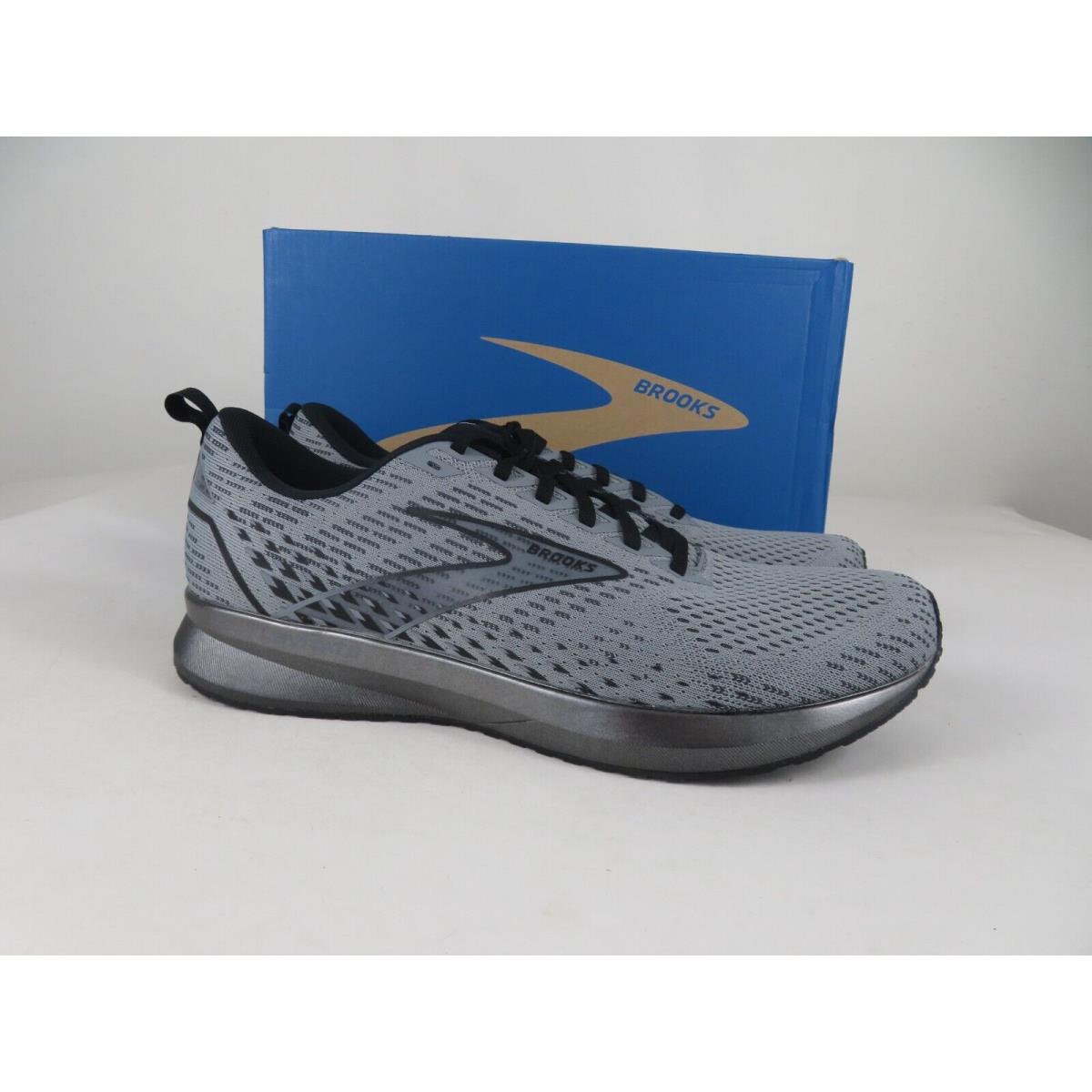 Brooks Levitate 5 Mens 12.5 D Shoes Gray Running Walking Gym Cushion 1103701D096