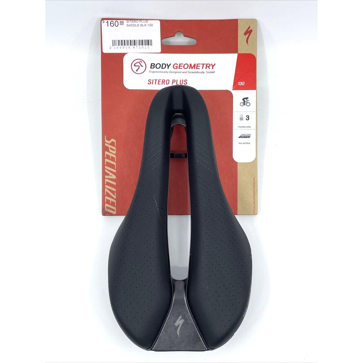 Specialized Sitero Plus Black 130mm Triathlon Saddle ON Card