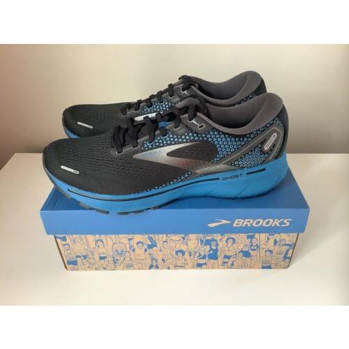Brooks Ghost 14 Men s Running Shoes - Black/blue - Sz 10