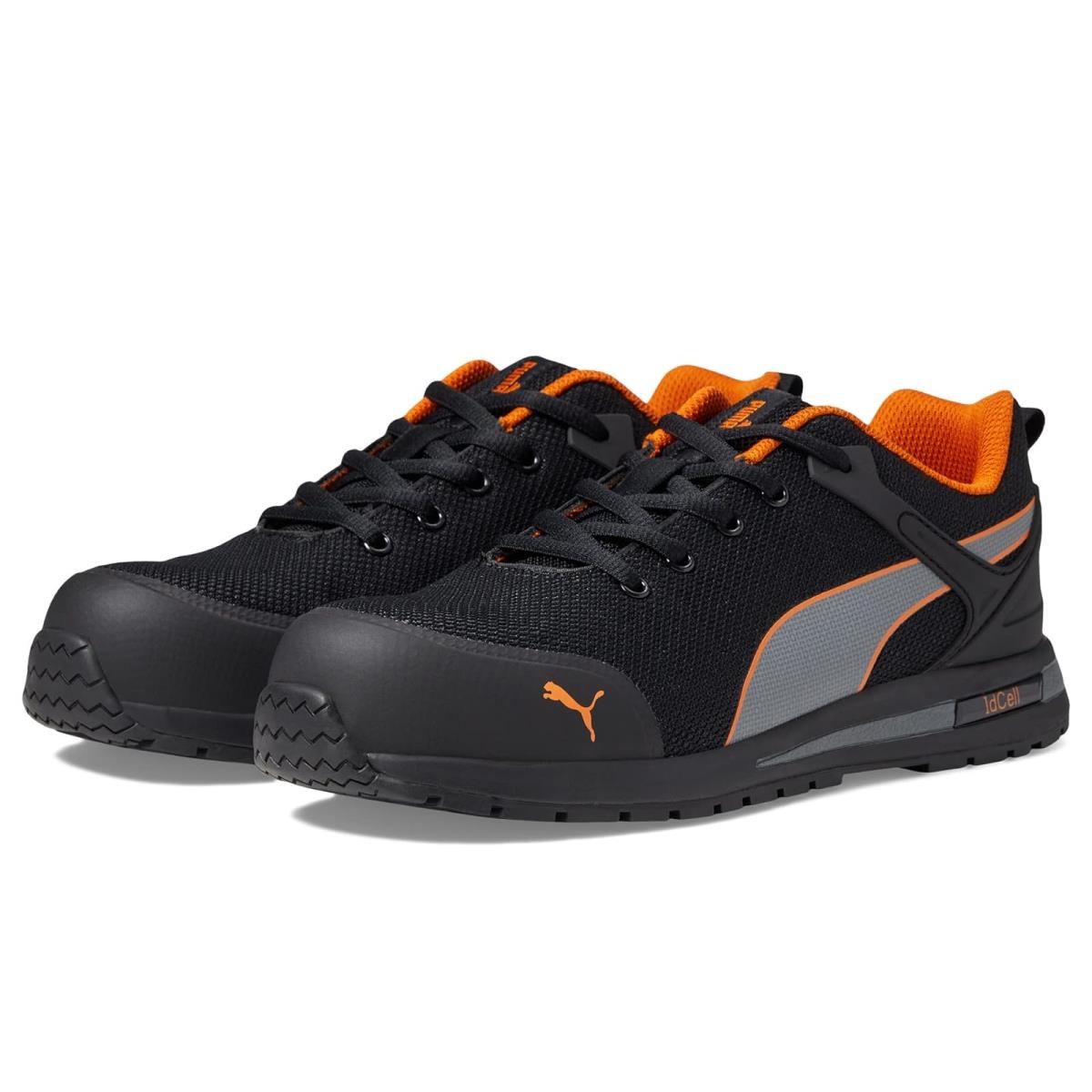 Man`s Sneakers Athletic Shoes Puma Safety Levity Knit Low Astm EH Black/Orange