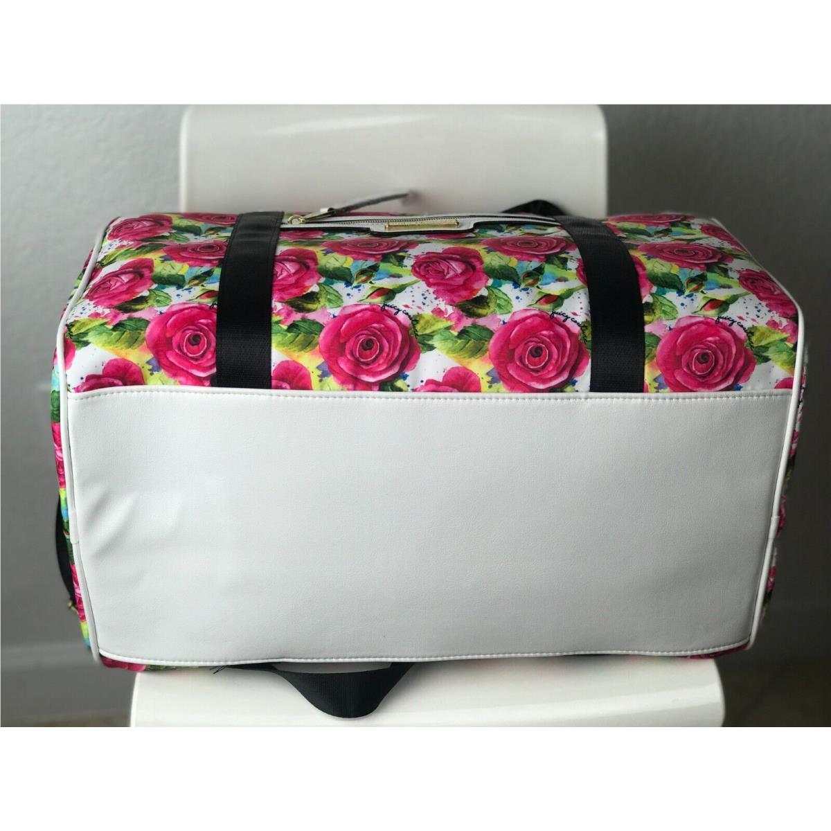 Juicy Couture White Romantic Multi Rose Weekender Overnighter Duffel Bag 0885919672872 Juicy