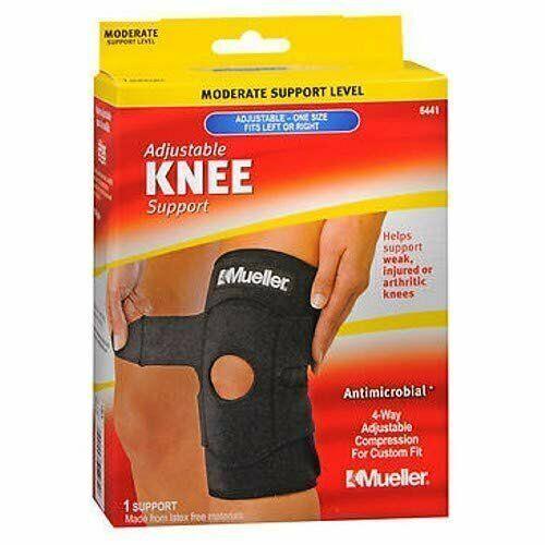 Mueller Sport 6441 Adjustable Knee Support Pain Relief One Size Black 1ct 3 Pack
