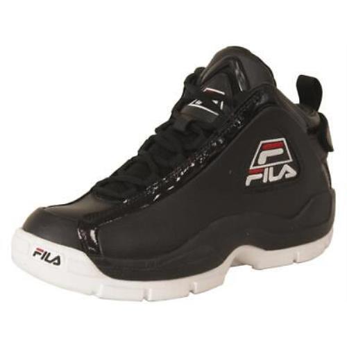 Fila Men`s 96 Black/white/fila Red Sneakers Shoes Sz: 8.5 - Black
