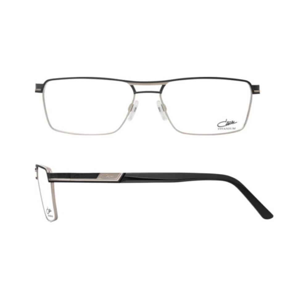 Cazal Eyeglasses 7066 002 Black Silver Square Frames 57MM Rx-able