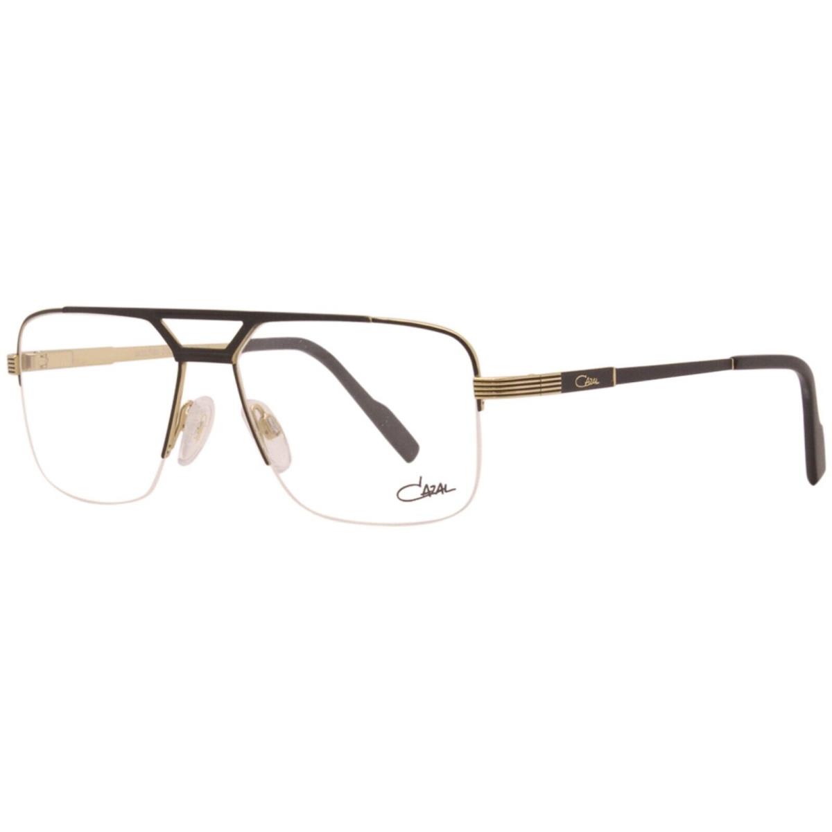 Cazal Eyeglasses 7082 001 Black Gold Half Rim Frames 55MM Rx-able