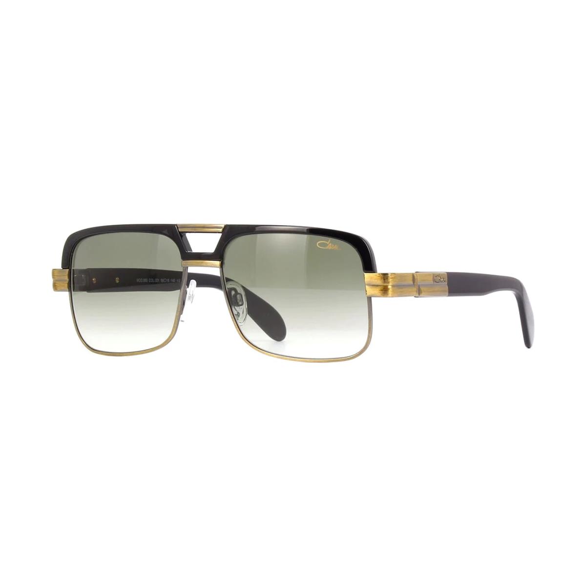 Cazal Legends Sunglasses 993 001 Black Gold Frames Green Lens 58MM