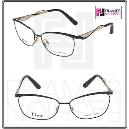 Christian Dior CD3783 Audacieuse Matte Black Silver 55mm Optical Eyeglasses