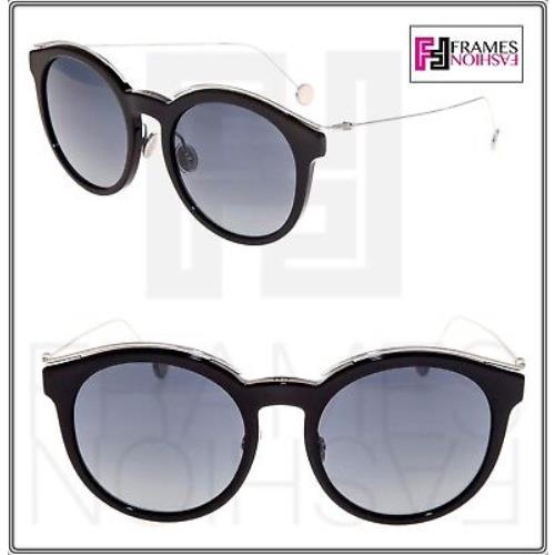 Christian Dior Blossom Palladium Black Oversized Metal Sunglasses Diorblossom