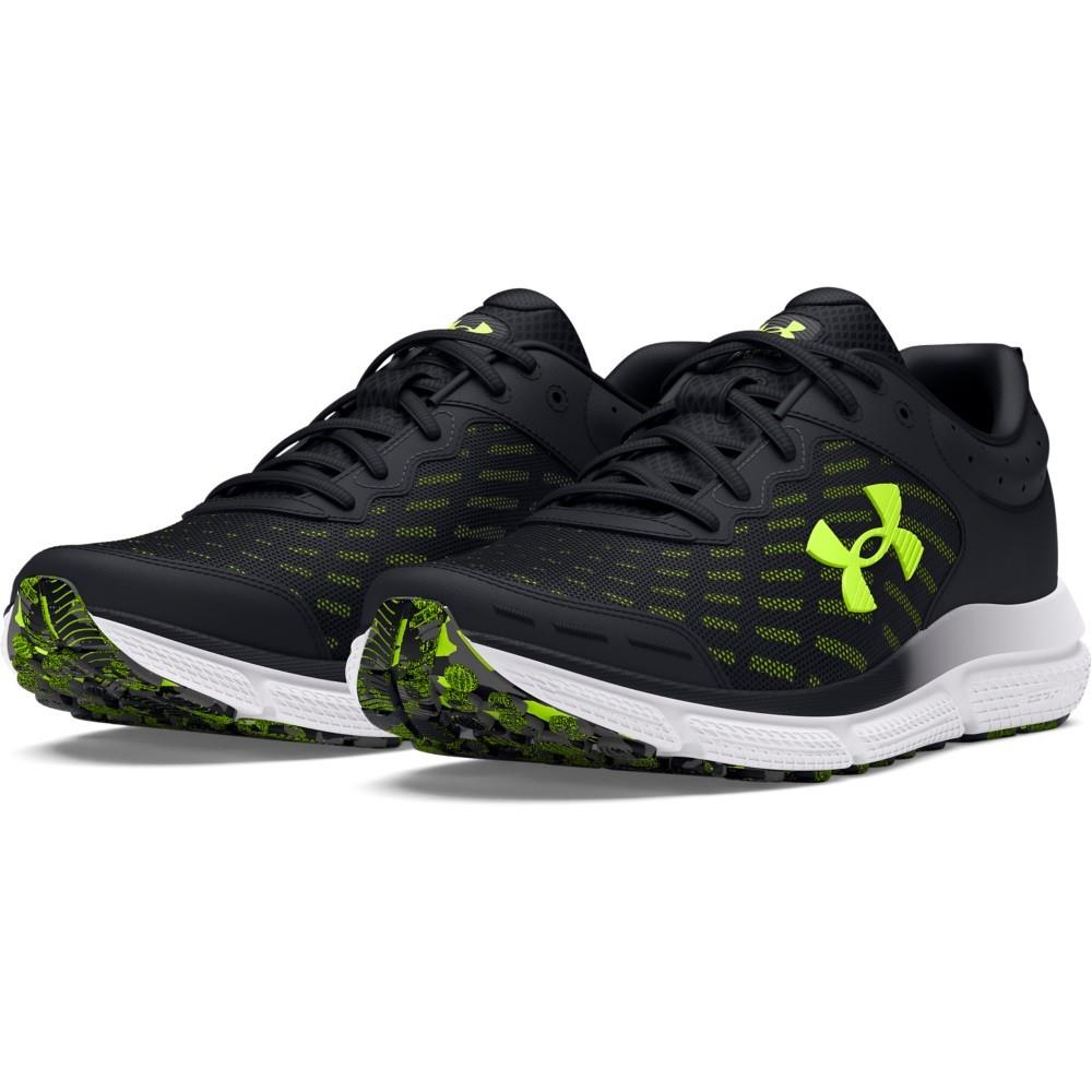 Under Armour 3026175 Men`s Training UA Charged Assert 10 Running Athletic Shoes Black/High Vis Yellow