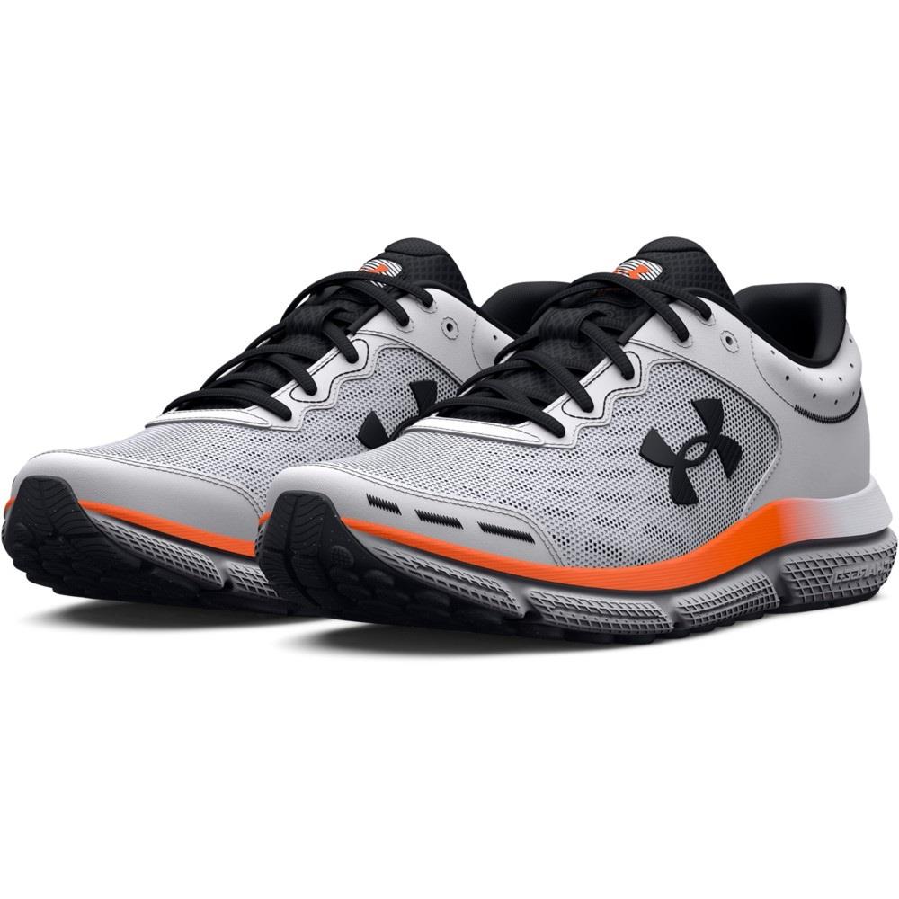 Under Armour 3026175 Men`s Training UA Charged Assert 10 Running Athletic Shoes White/Orange