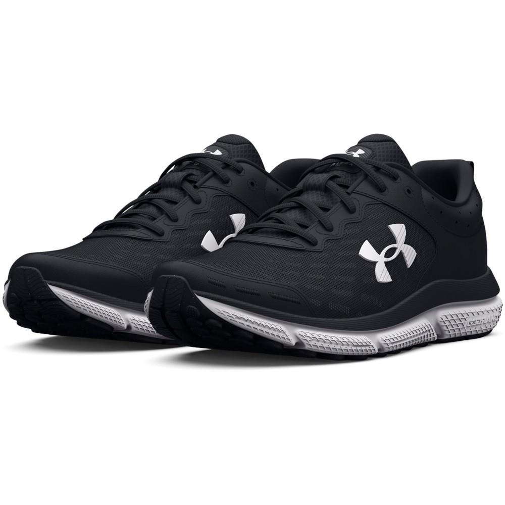 Under Armour 3026179 Womens Training UA Charged Assert 10 Running Athletic Shoes Black/White