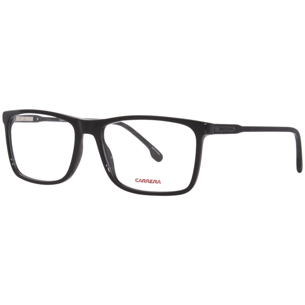 Carrera 225 807 Eyeglasses Frame Men`s Black Full Rim Rectangle Shape 56mm