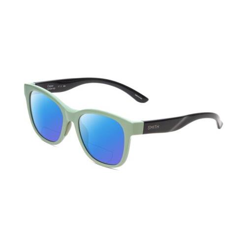 Smith Optic Caper Cateye Polarized Bifocal Sunglasses Saltwater Green Blue 53mm Blue Mirror